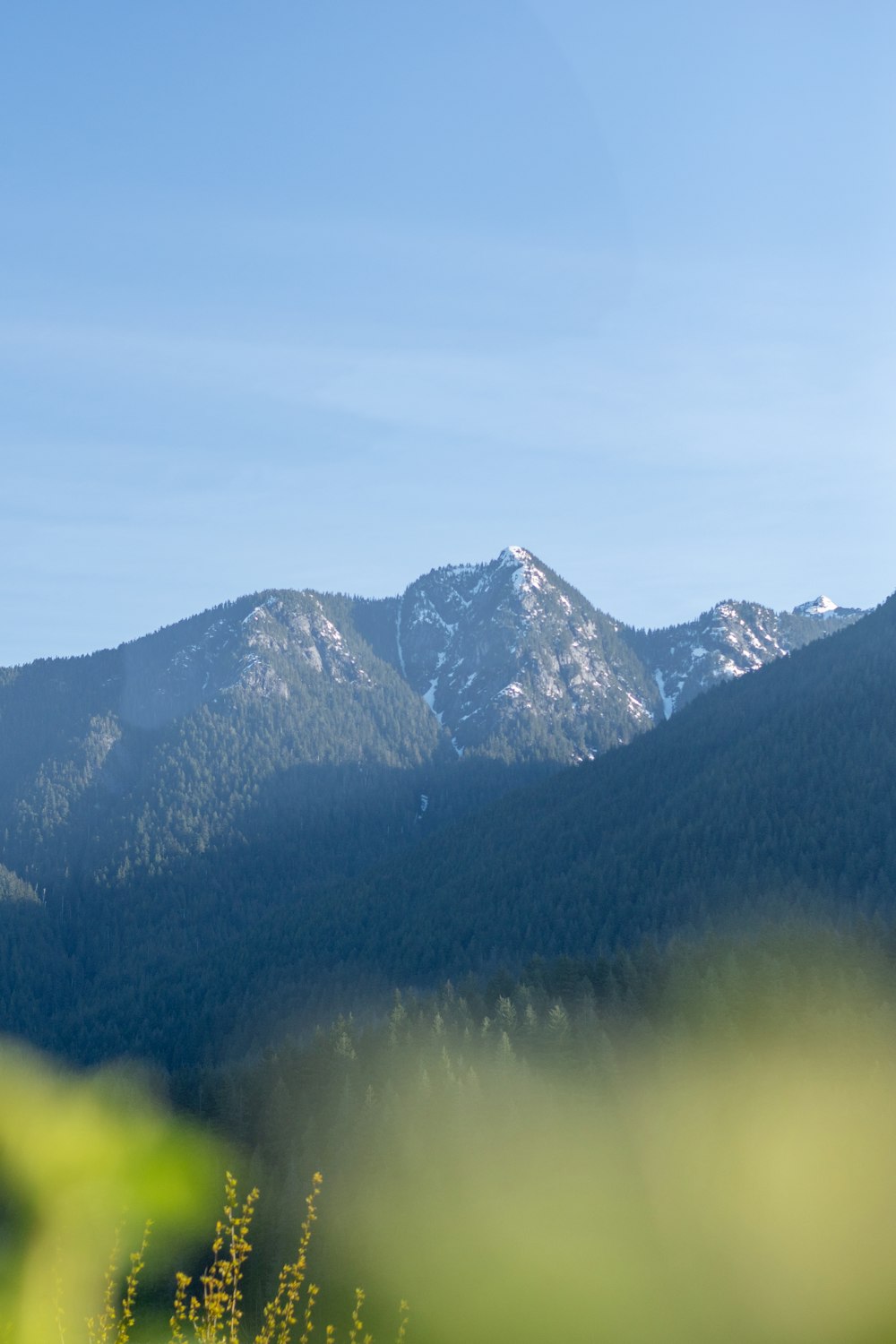 a view of a mountain range from a distance