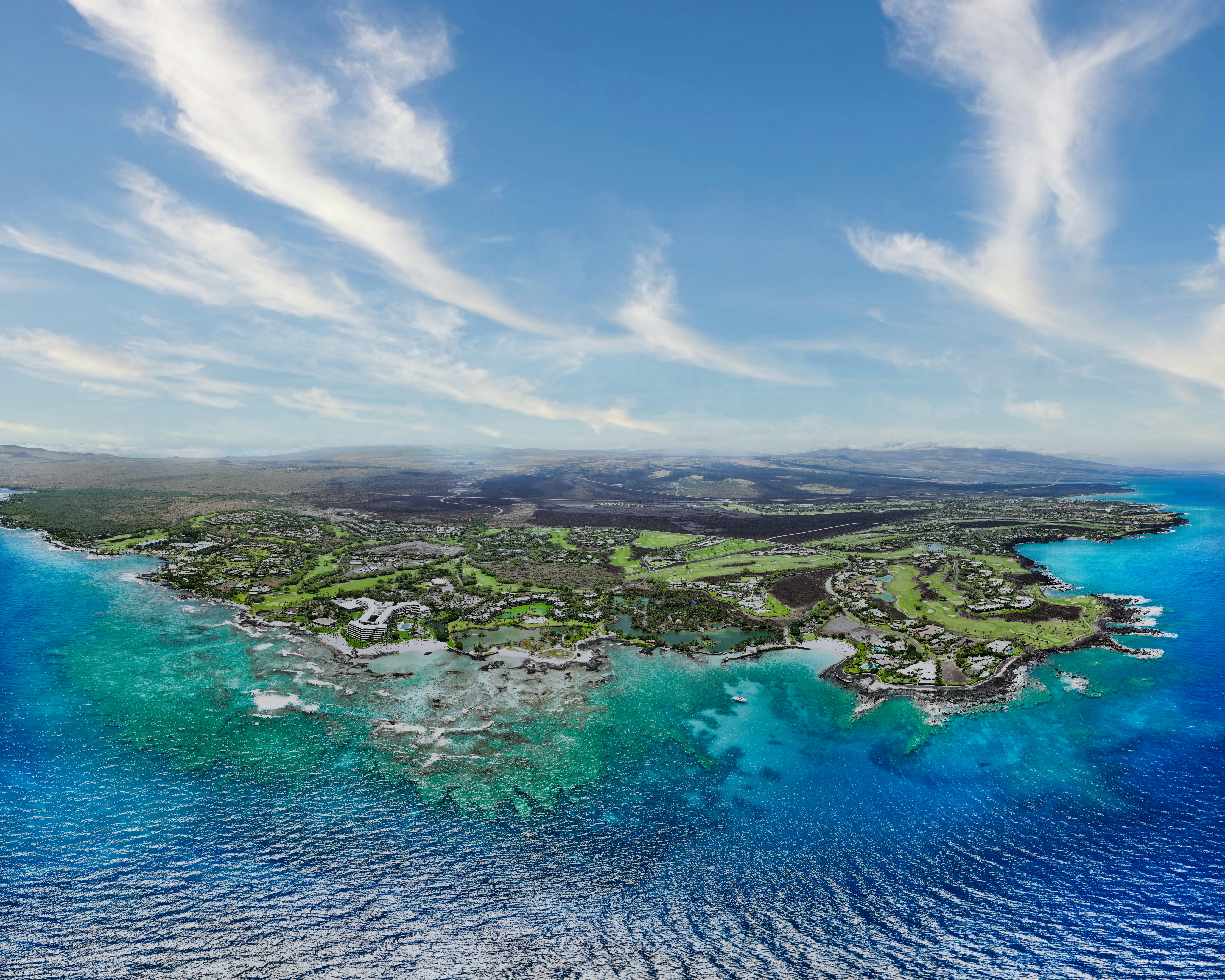 an island in the middle of the ocean