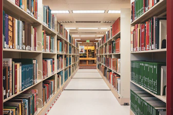 row of books in a library - BSF Demo documentation