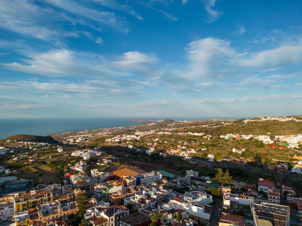 a view of a city from a high point of view