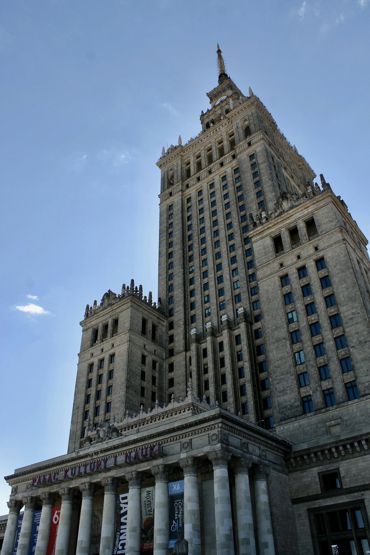Warsaw Palace of Culture and Science towering above the city centre skyline