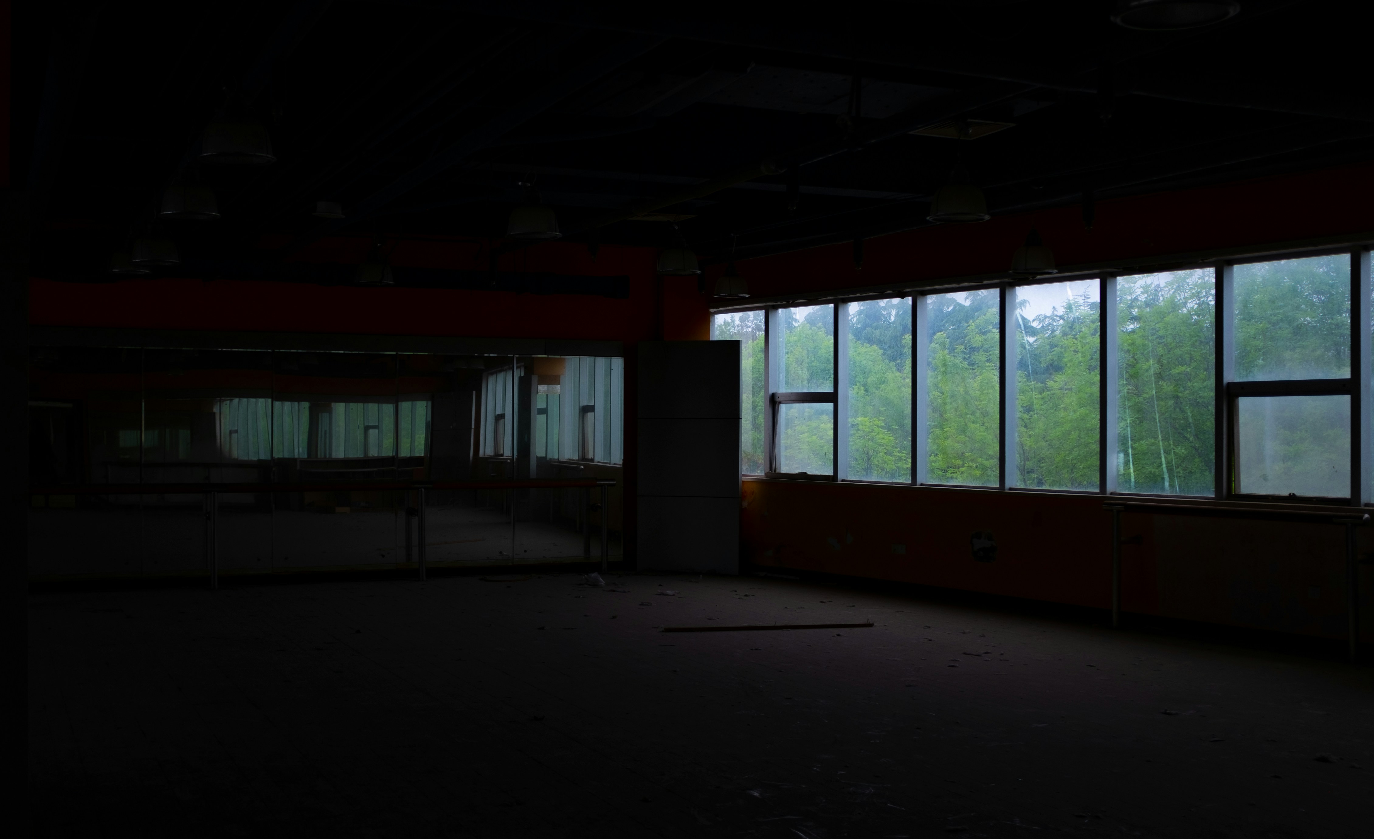 Modern gym with windows