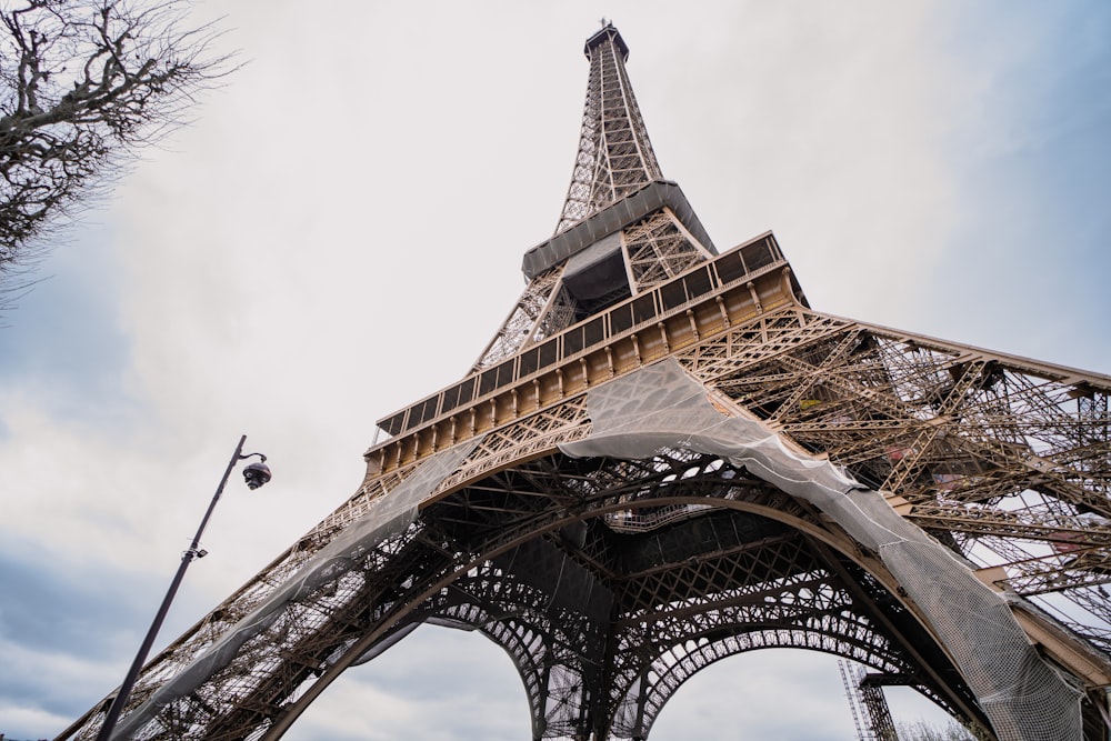 the eiffel tower towering over the city of paris