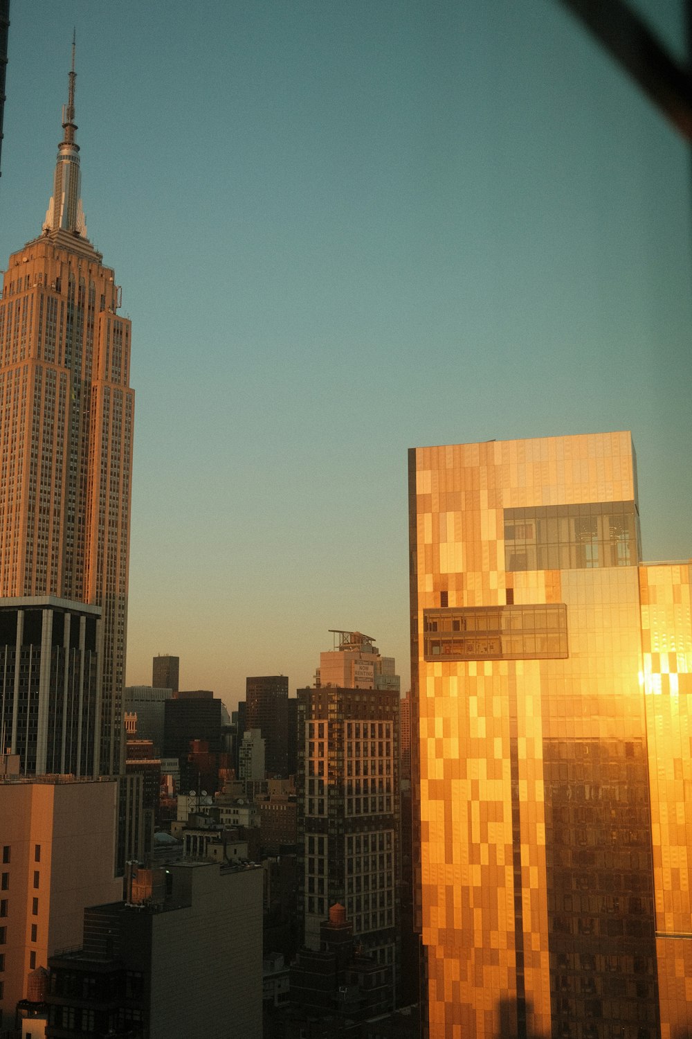 a view of a city from a high rise building