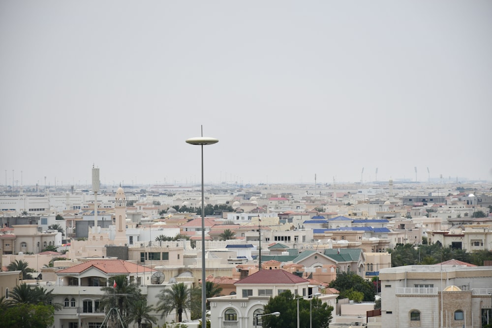 a view of a city with lots of buildings