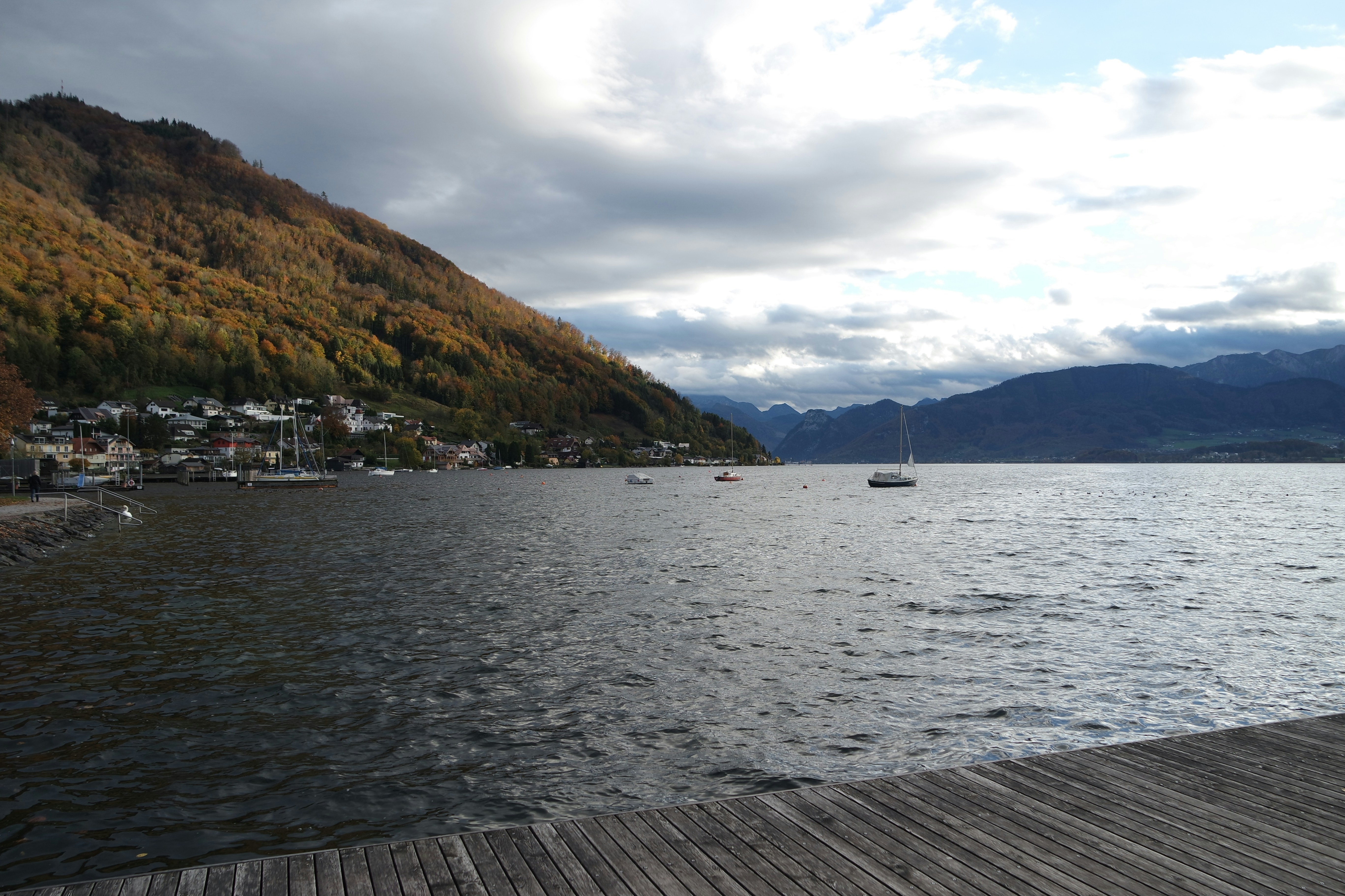 a body of water with a boat on it