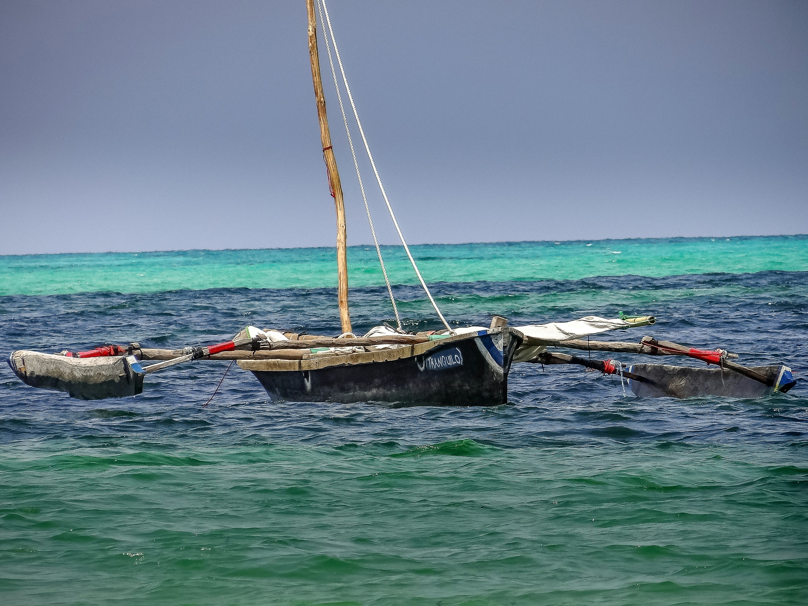 Tourists snorkeling in the clear waters of Zanzibar