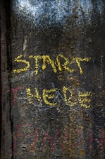 graffiti written on the side of a building