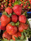 a pile of strawberries sitting on top of each other