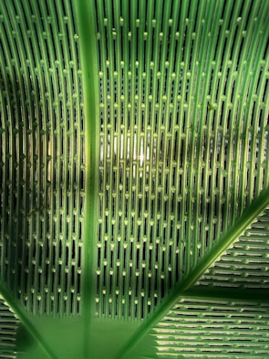 Microscopic view of PVC material texture under light.