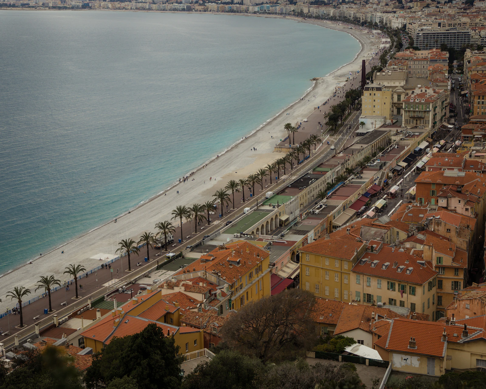 Nice and the sweeping blue curve of the Baie des Anges