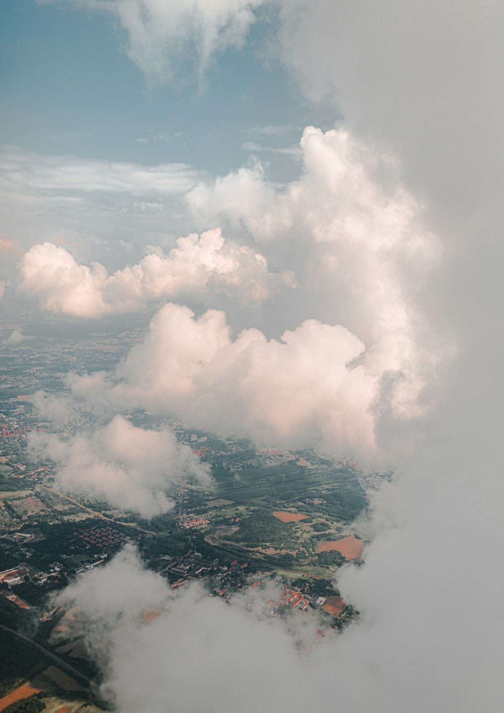 a view of the clouds from a plane