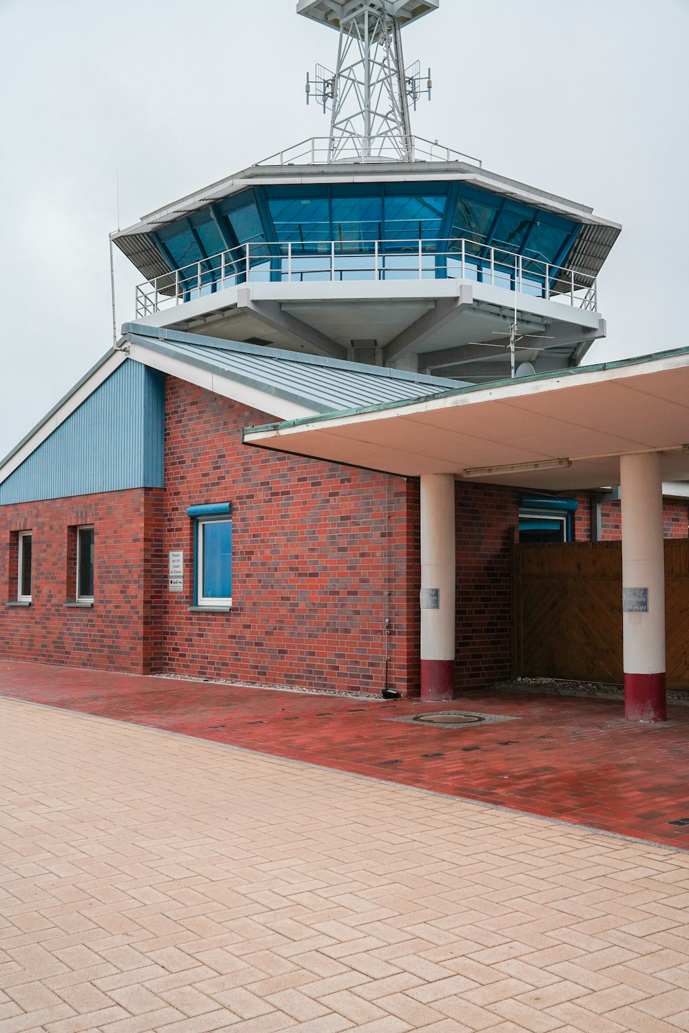 a red brick building with a tower on top of it