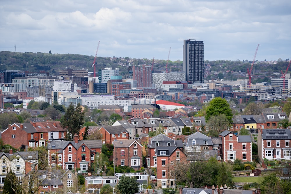 a view of a city from a hill