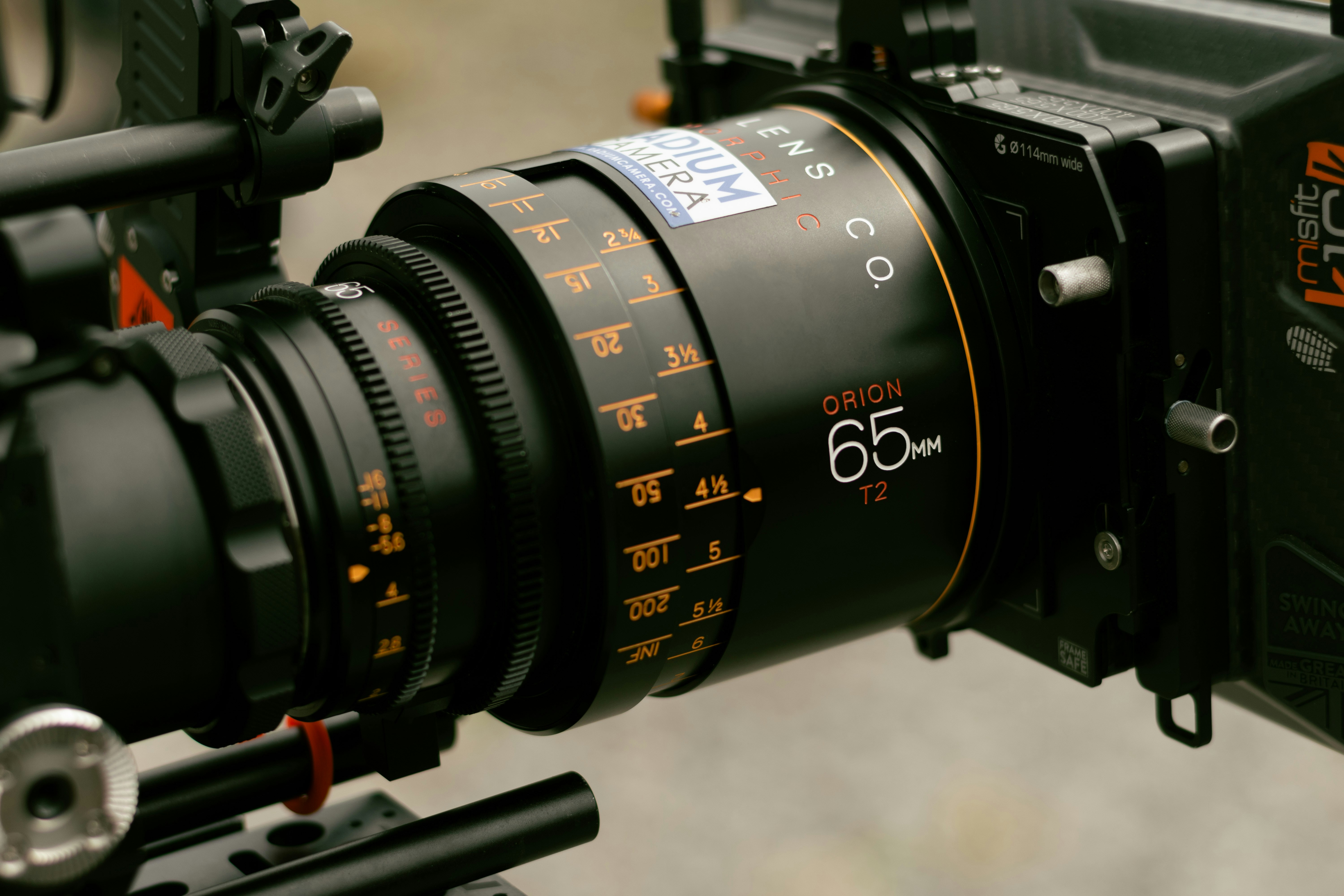 cinema lens closeup