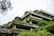 A multi-story building draped in lush green vines and shrubbery offers a harmonious blend of architecture and nature. The structure features concrete terraces and large windows, with trees and plants adorning the levels, creating a vertical garden effect.