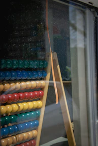 Close-up of a sophisticated abacus with elegant golden accents.
