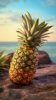 A scenic view of Hawaii with sweet 'n pika's products featured.
