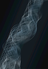 An intricate abstract design with fine lines.