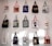 A collection of tote bags, each with a unique design, hangs on a white wall. The designs include art prints, graphic texts, and images of people. The bags are arranged in a grid with varied colors and artistic themes.
