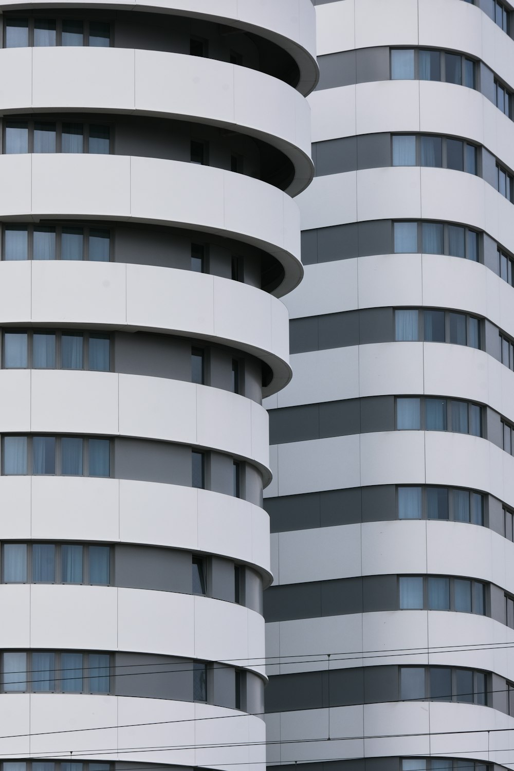 a close up of a very tall building with many windows