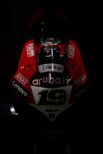 Close-up of a high-definition streaming interface showing live MotoGP race stats.