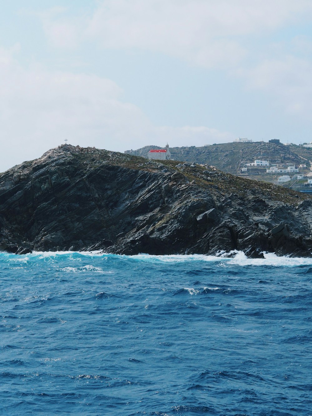 a small island in the middle of the ocean