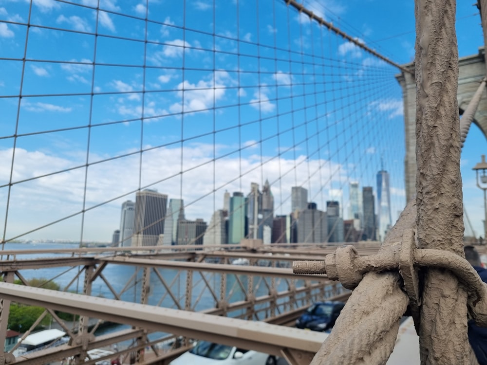 a view of a city from a bridge