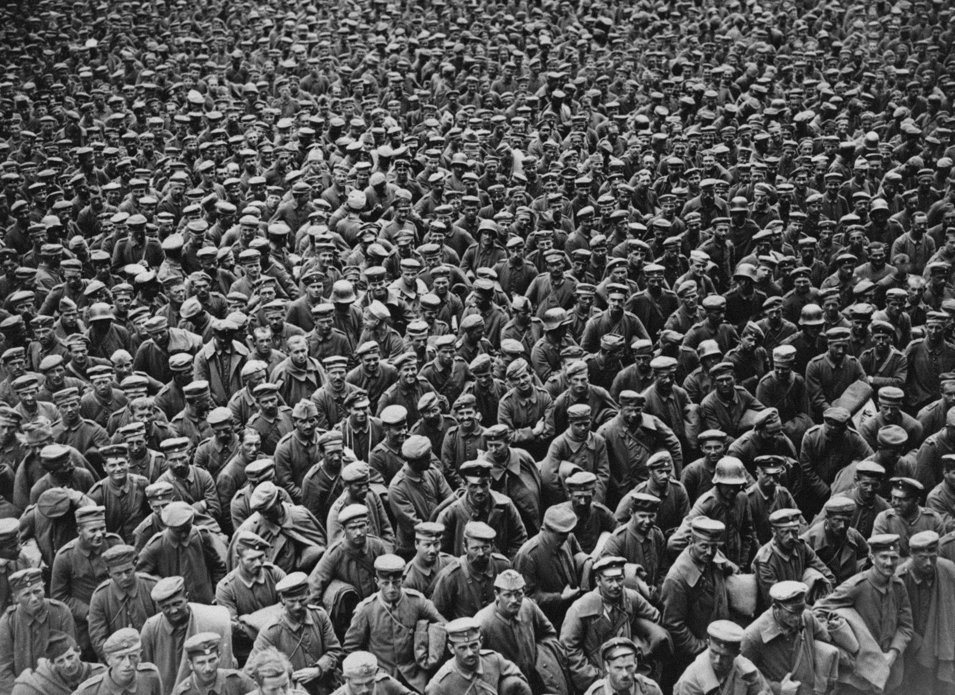 a large group of men standing next to each other
