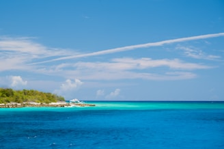 a small island in the middle of the ocean