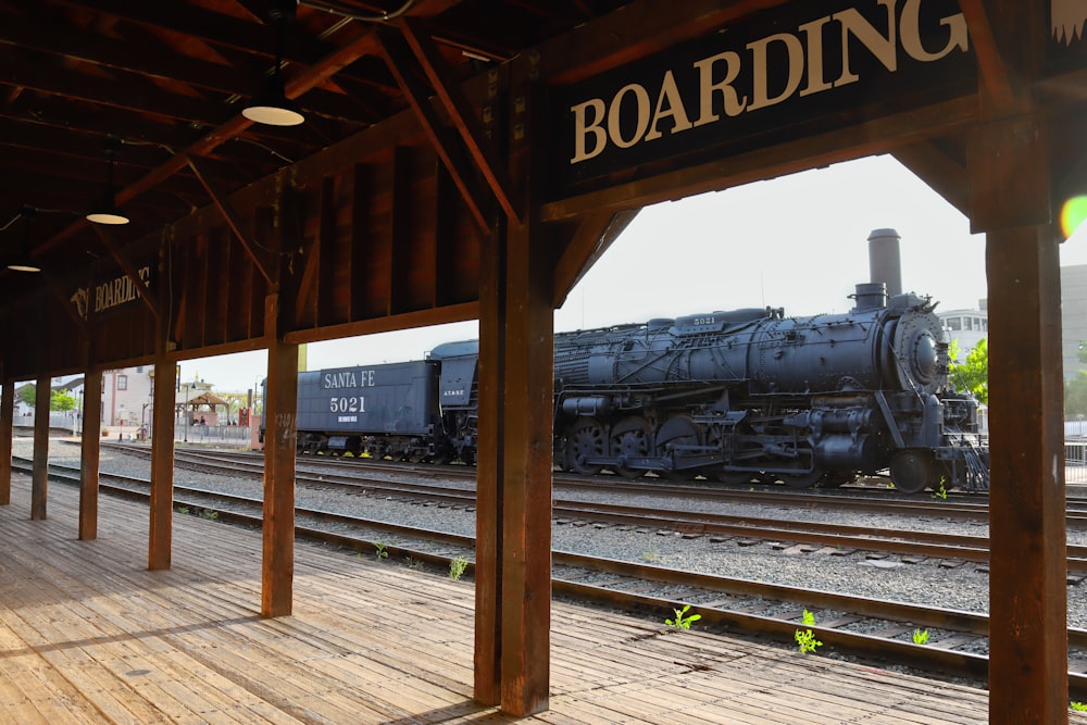 a train on the tracks at a train station