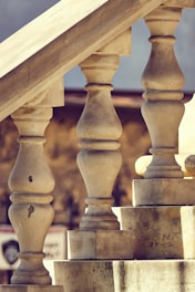 a close up of a set of stairs