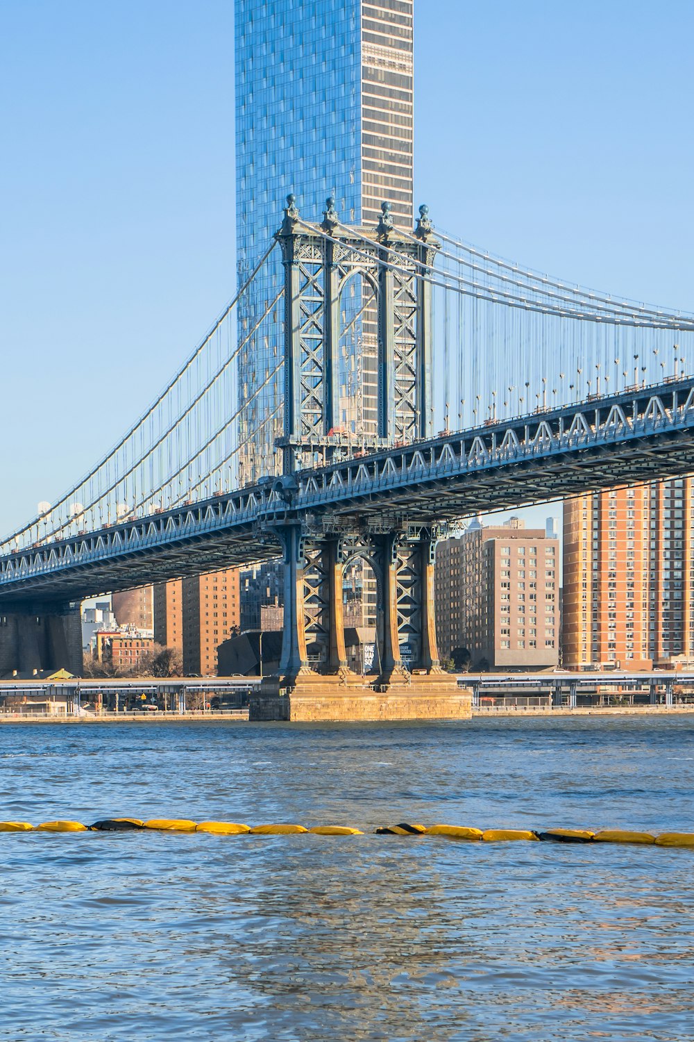 a large bridge spanning over a large body of water