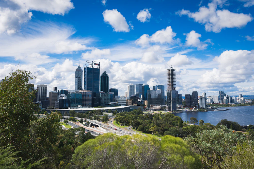 Kings Park e skyline di Perth