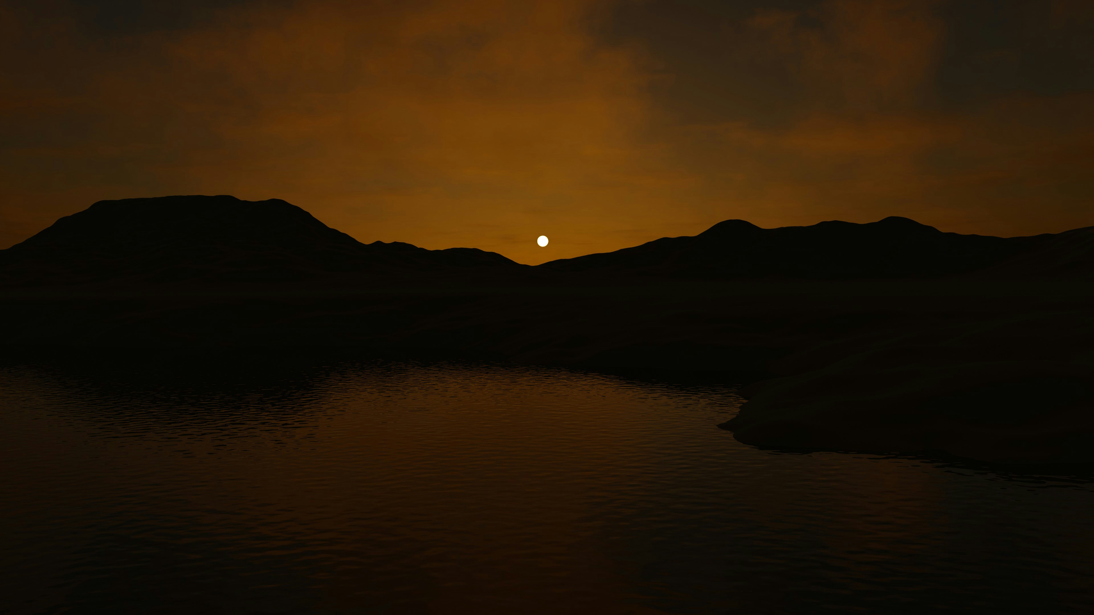 The sun is setting over a mountain range photo – Free Sunset Image on ...
