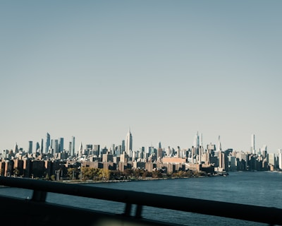 A city skyline representing public services funded by taxes.