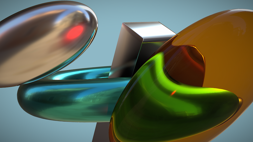 a computer generated image of a colorful object