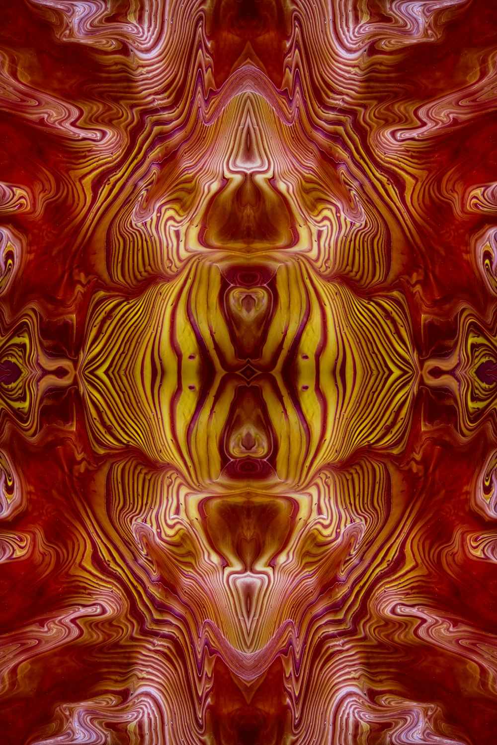 an abstract image of a red and yellow pattern