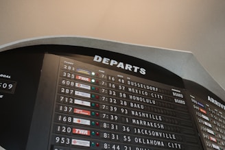 a large sign with a lot of numbers on it