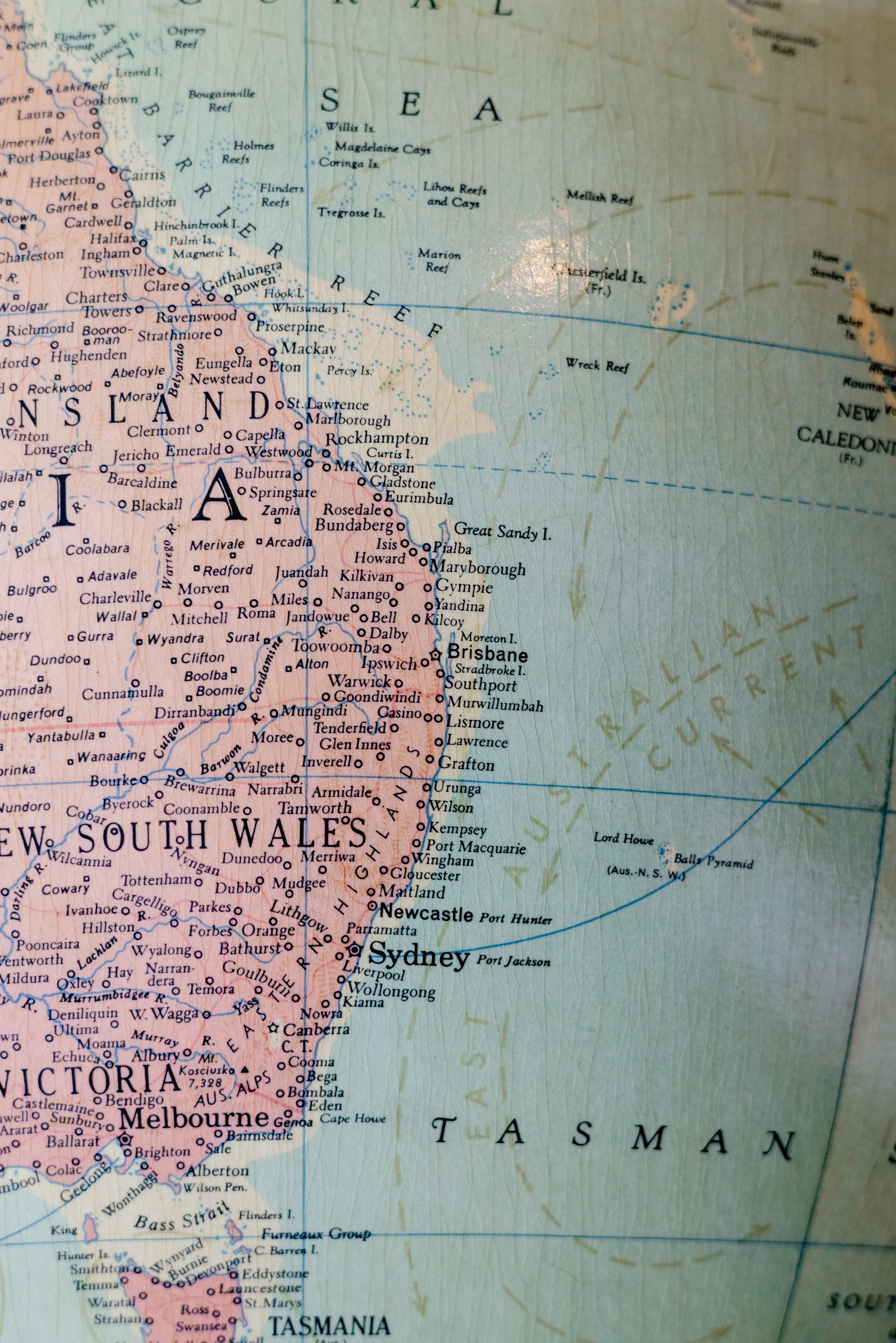 a close up of a map of asia