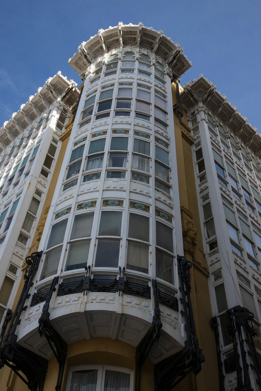 a very tall building with lots of windows