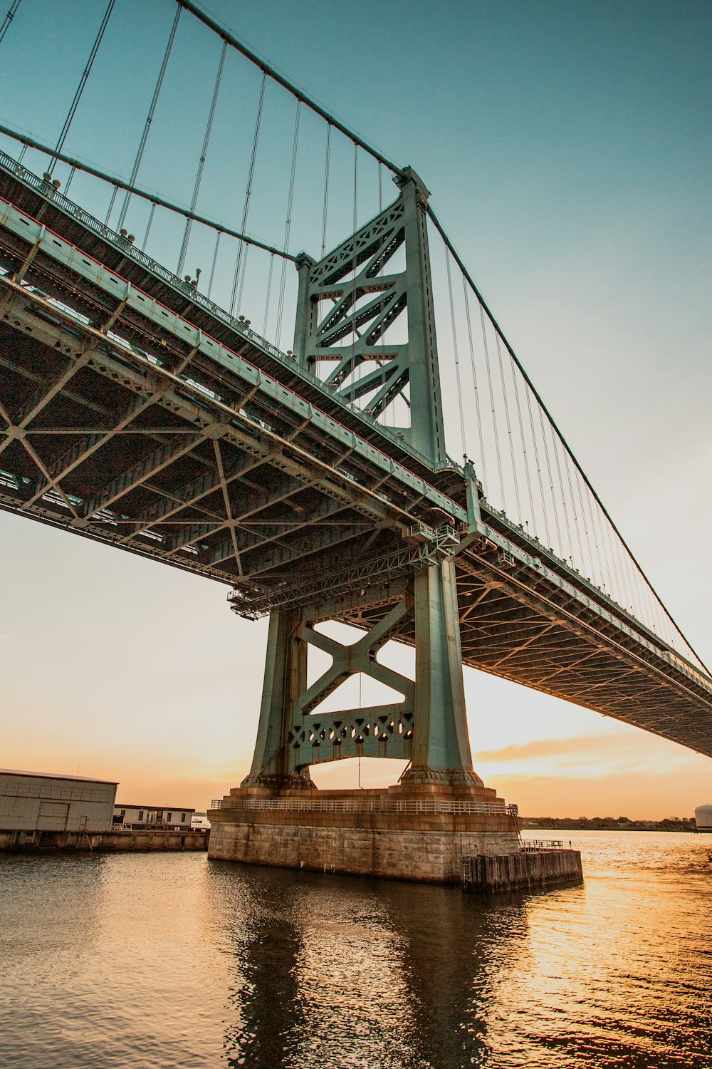 a large bridge spanning over a body of water