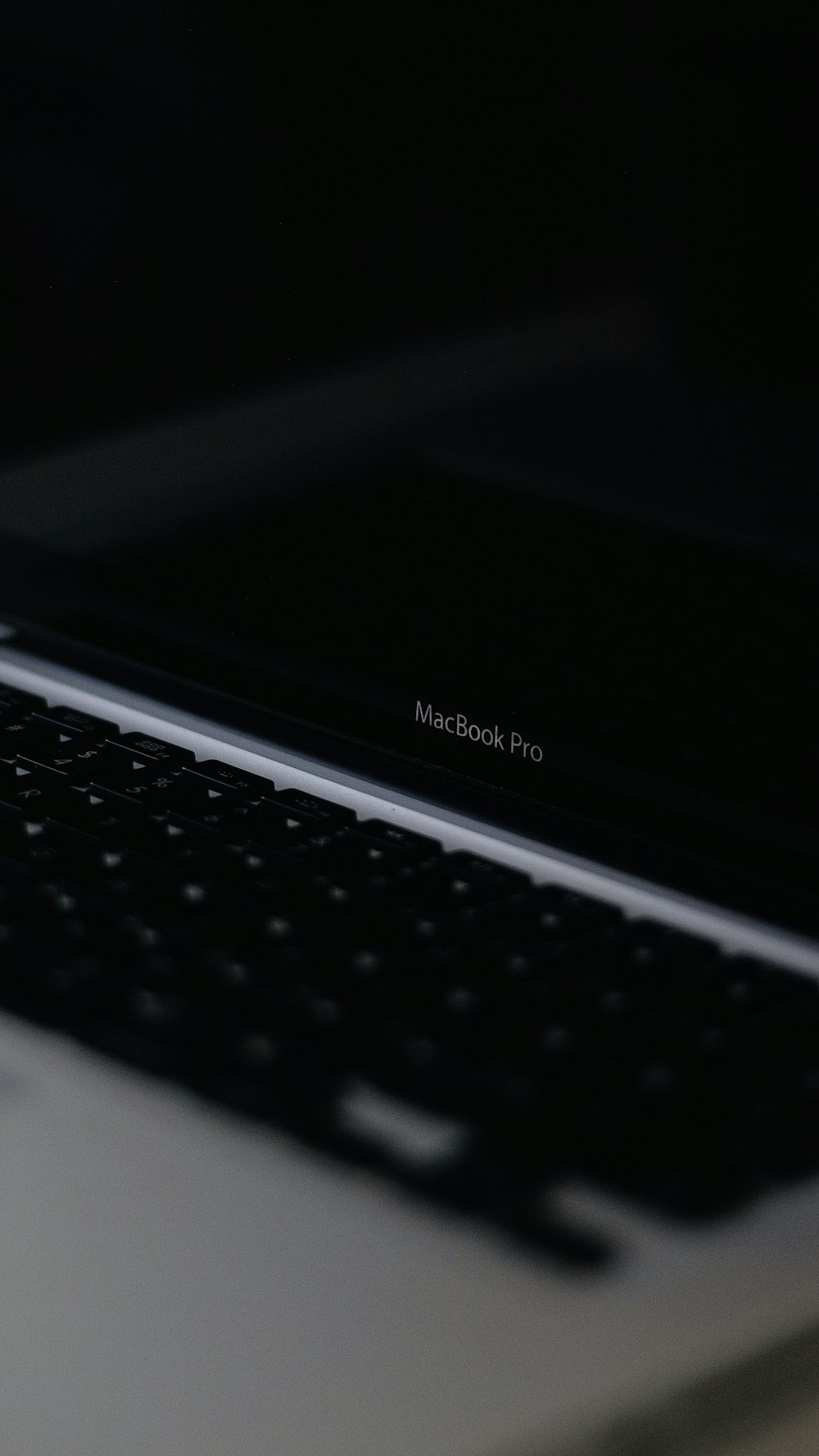 a close up of a keyboard on a laptop