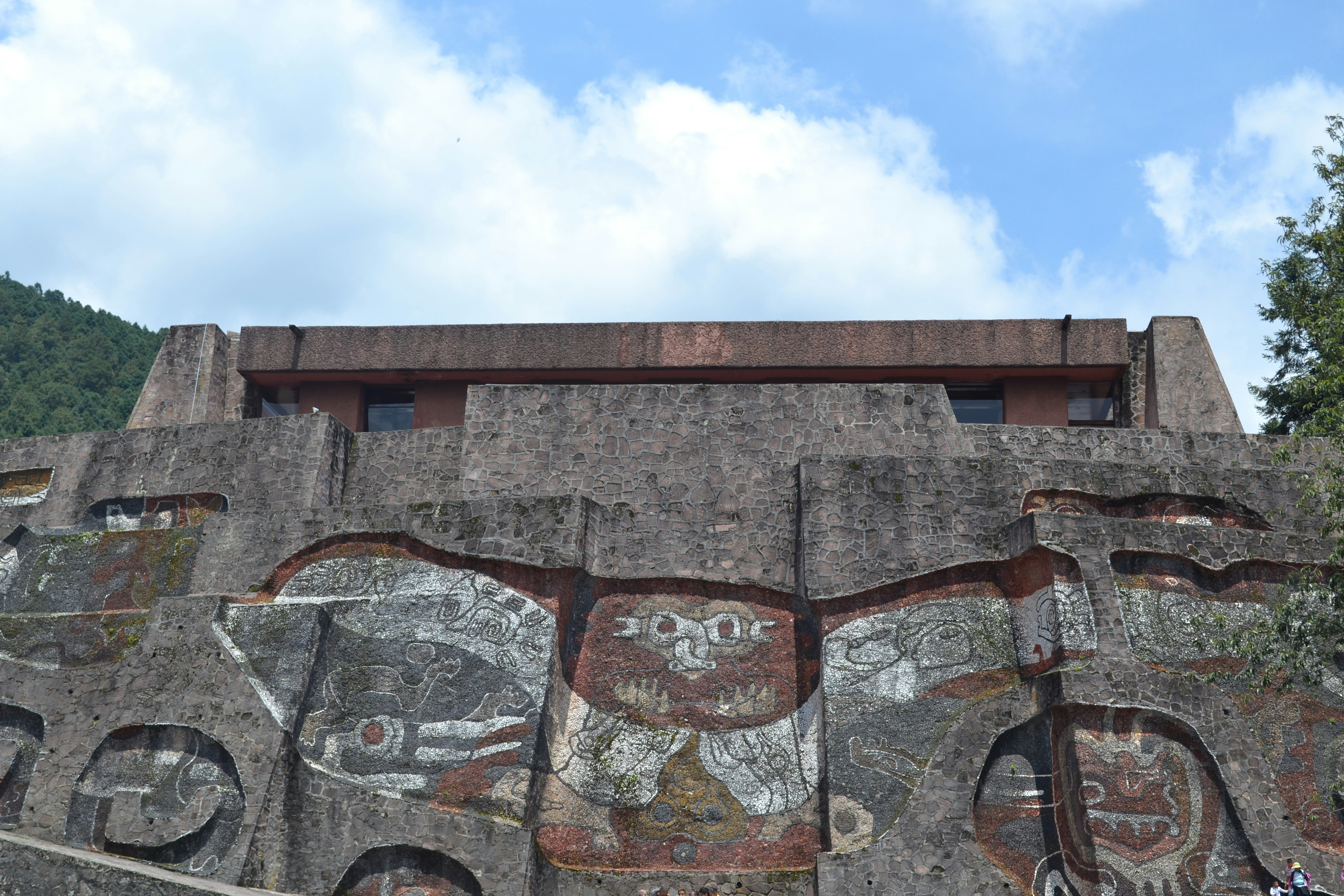 a building with a mural on the side of it