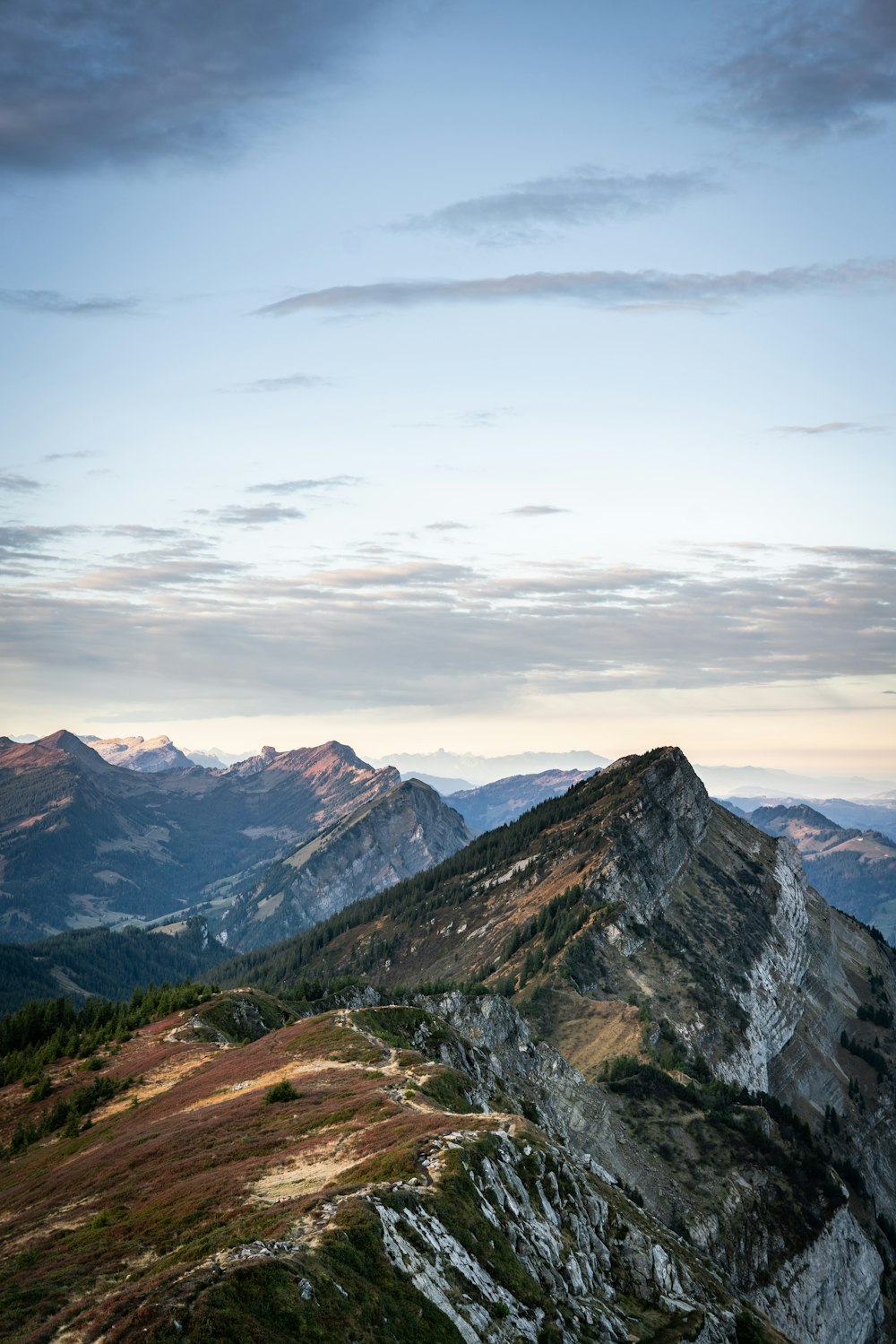 a view of the mountains from a high point of view