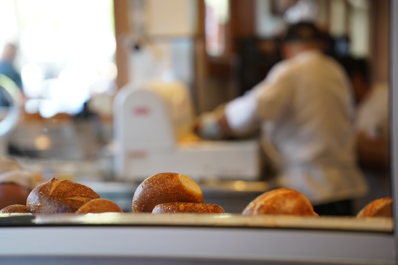 Baker kneading dough