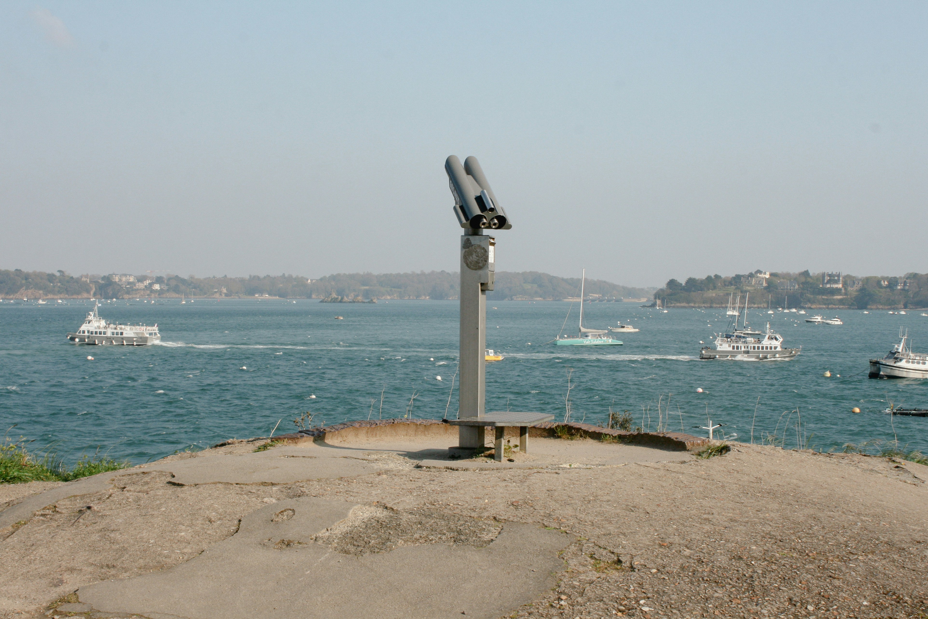 a view of a body of water with boats in it