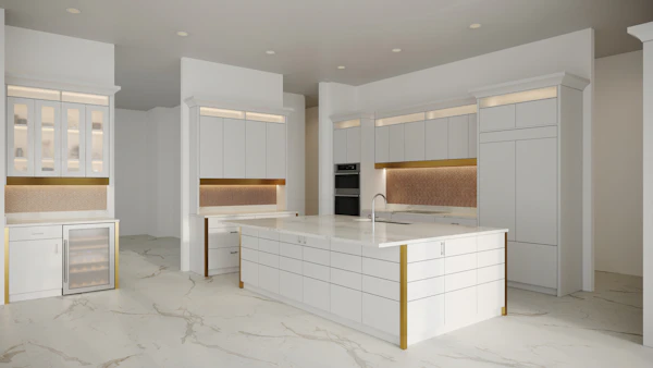 Marble kitchen countertop