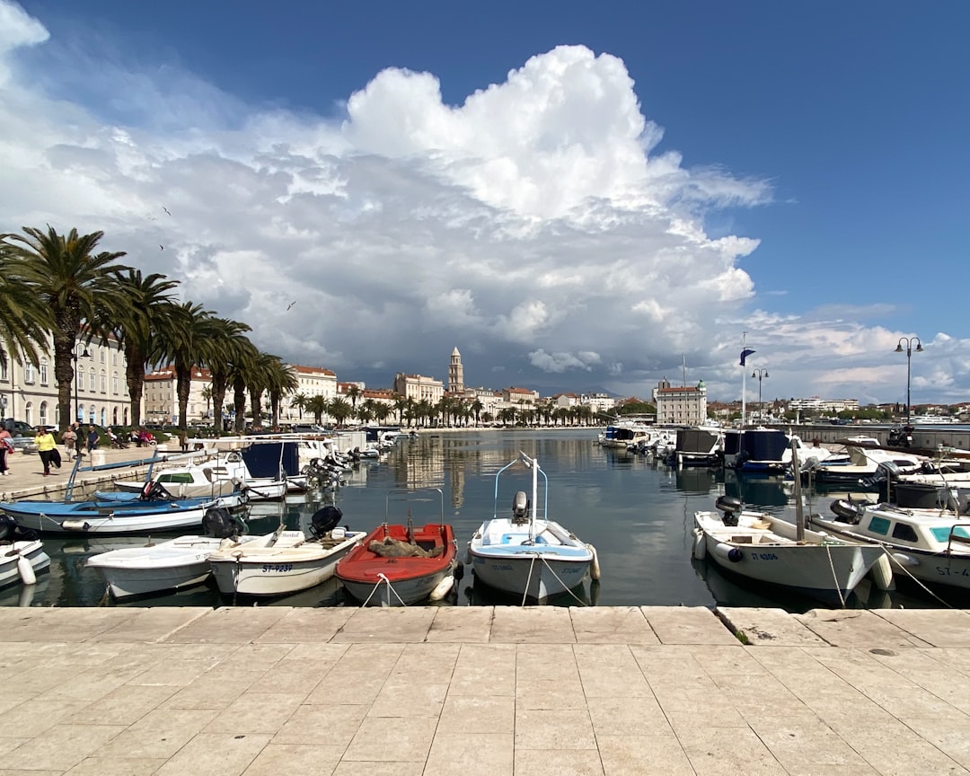 a bunch of boats that are sitting in the water, The Matejuska port in Split