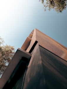 a tall building with a tree in front of it
